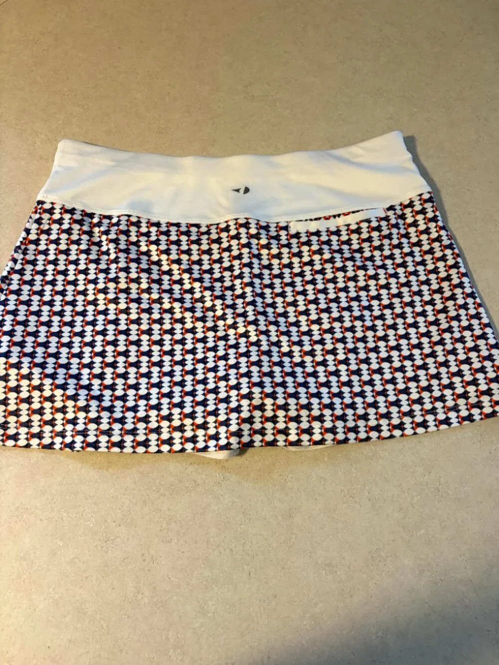 Grand Slam Womens Pull On Golf Tennis Skort XL White, Red,  Blue Print  Stretch - Picture 6 of 7